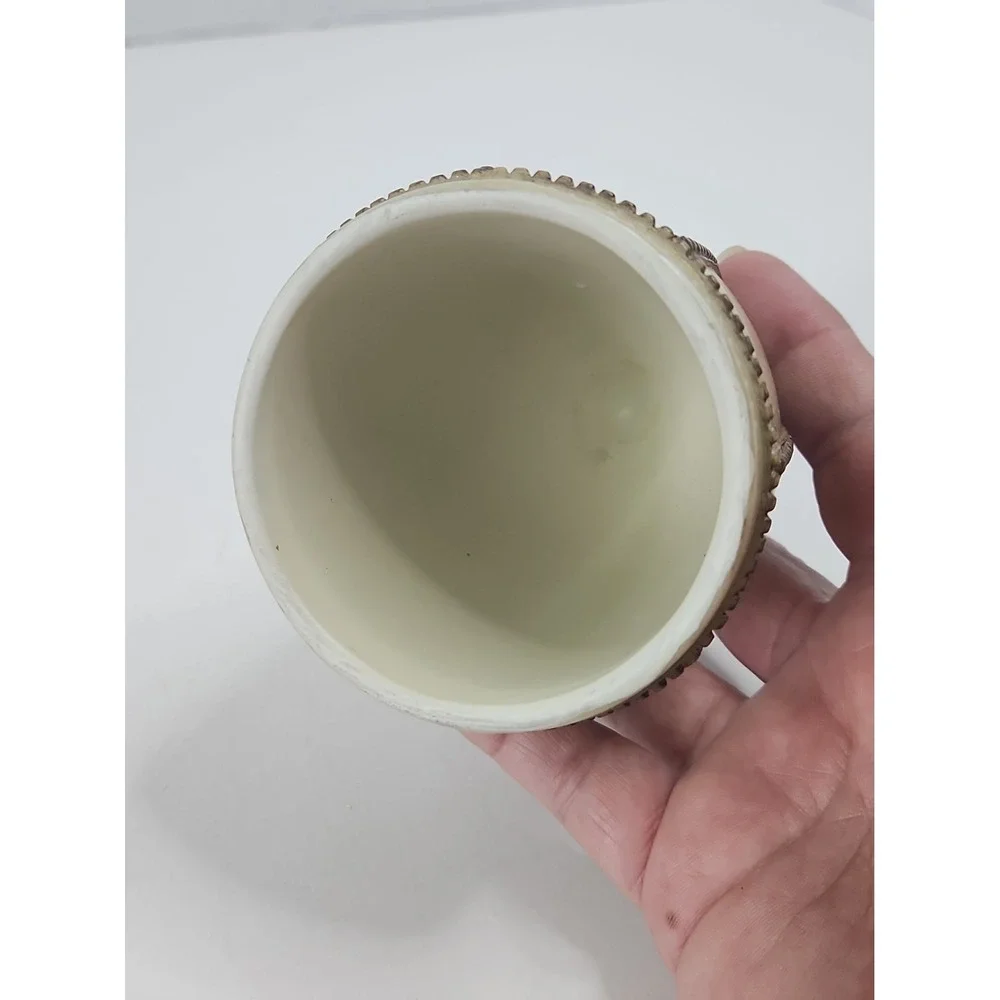 Vtg Croscill RN21857 Alabaster Resin Neoclassical Bathroom Vanity Tumbler Cup